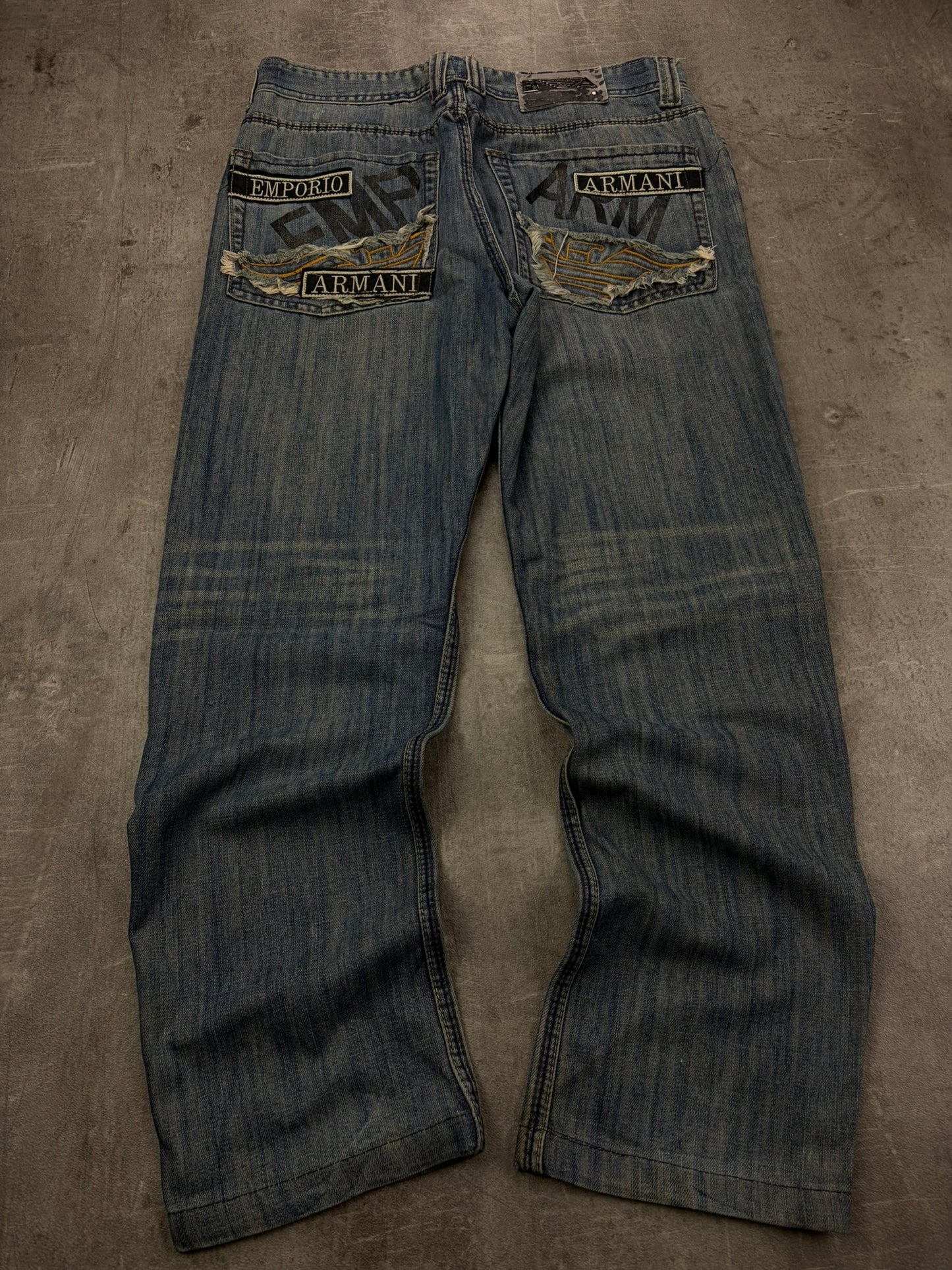 Vintage Y2K Armani Jeans Baggy Flared
