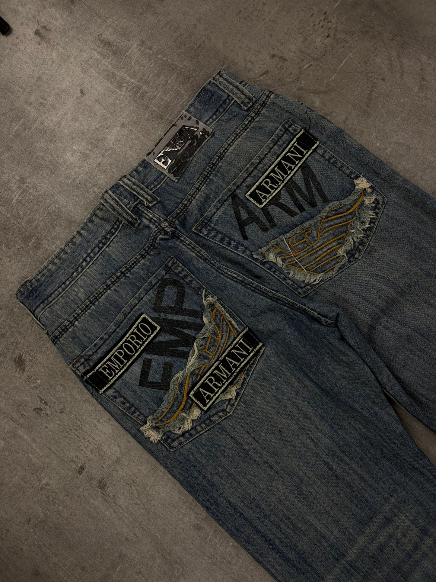 Vintage Y2K Armani Jeans Baggy Flared