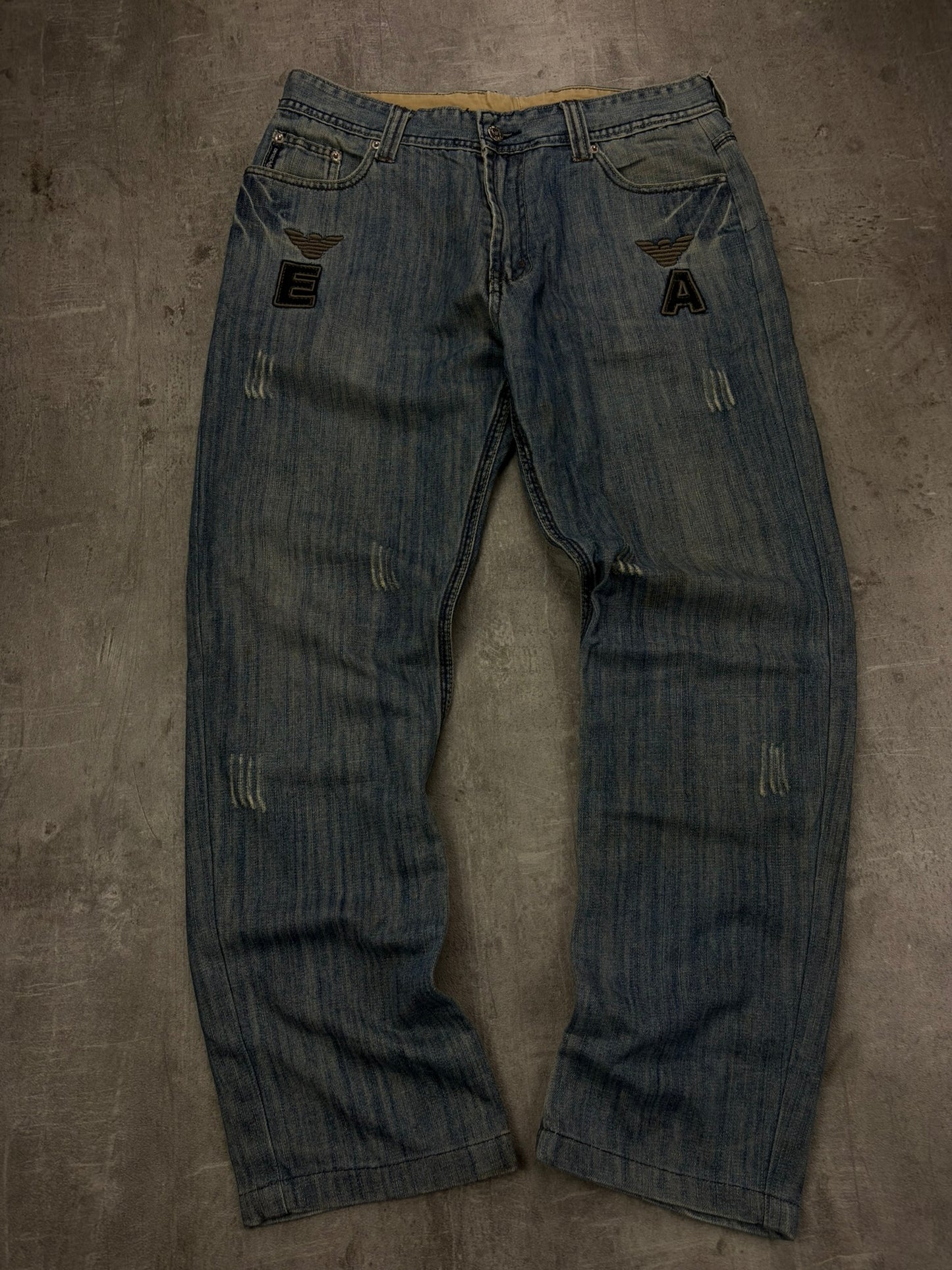 Vintage Y2K Armani Jeans Baggy Flared