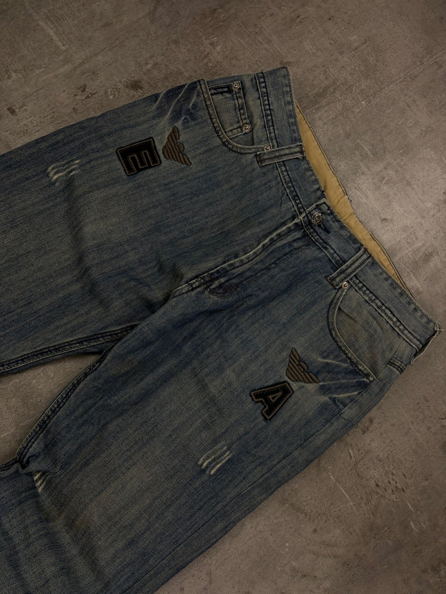 Vintage Y2K Armani Jeans Baggy Flared