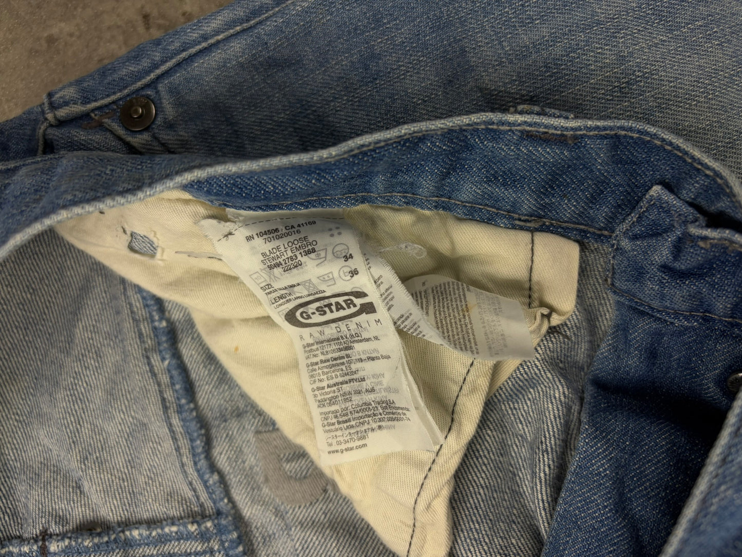 Vintage Y2K G-Star Jeans Baggy Backprint
