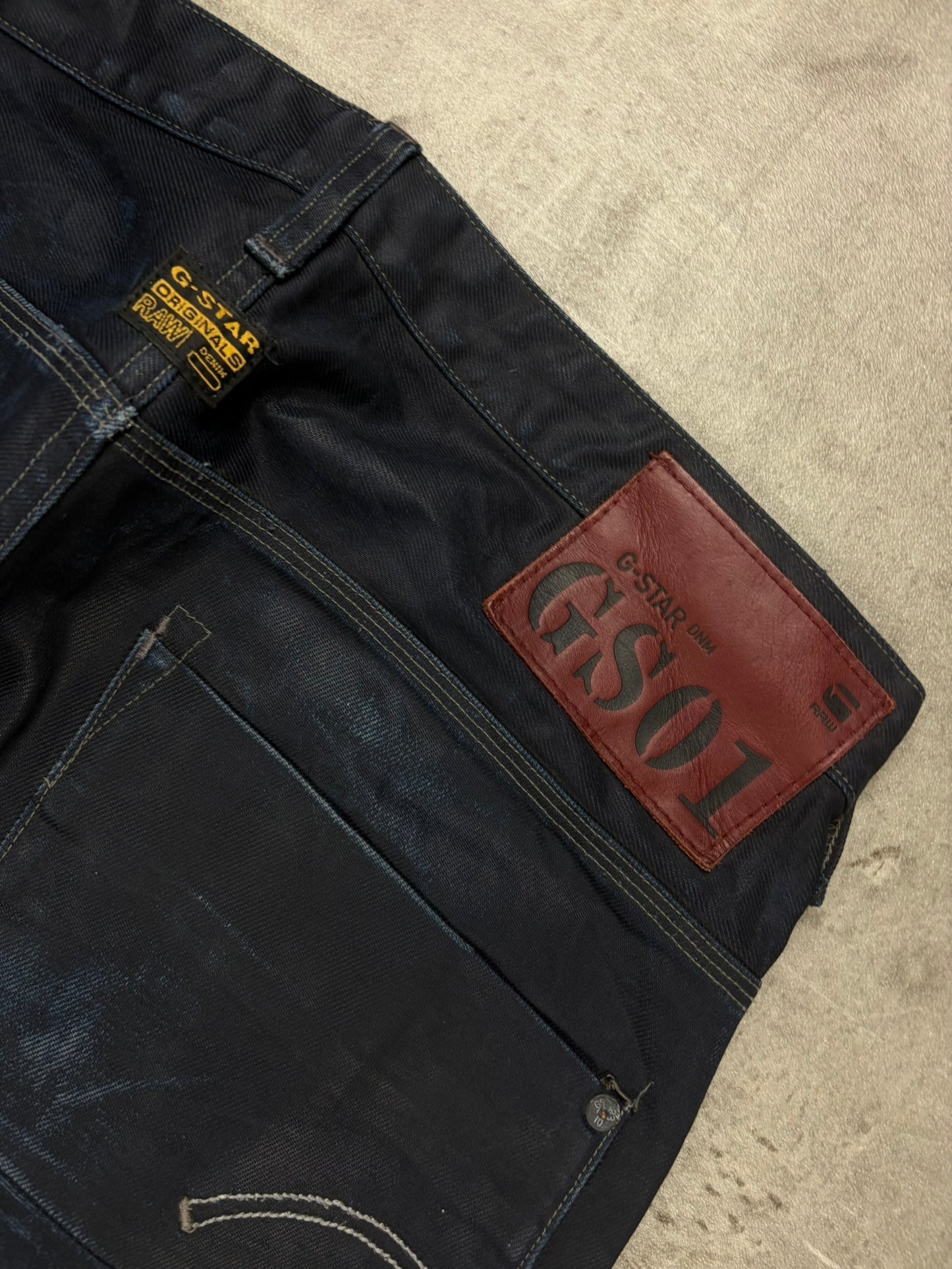 G-Star Waxed Jeans Y2K Flared rare Baggy