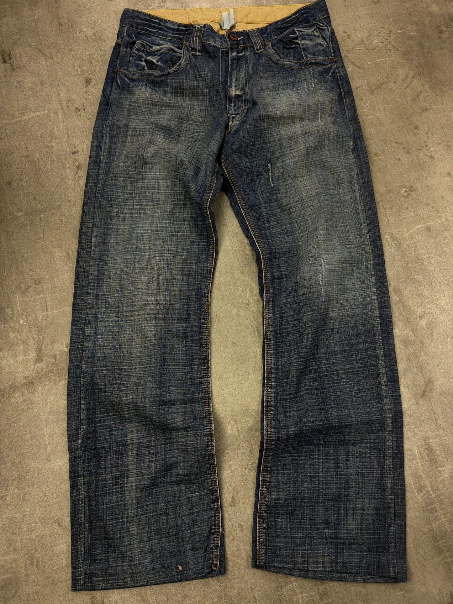 Vintage Rare Backprint Baggy Flared Jeans
