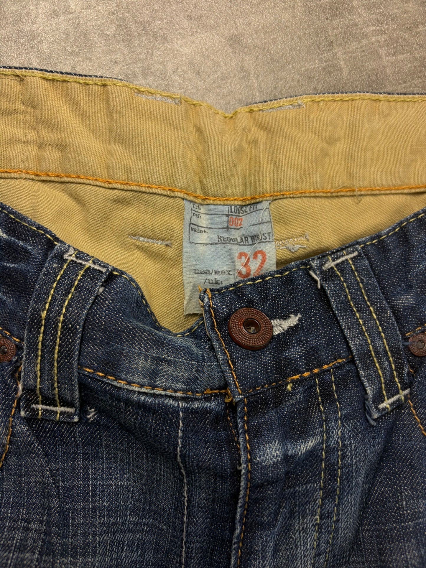 Vintage Rare Backprint Baggy Flared Jeans