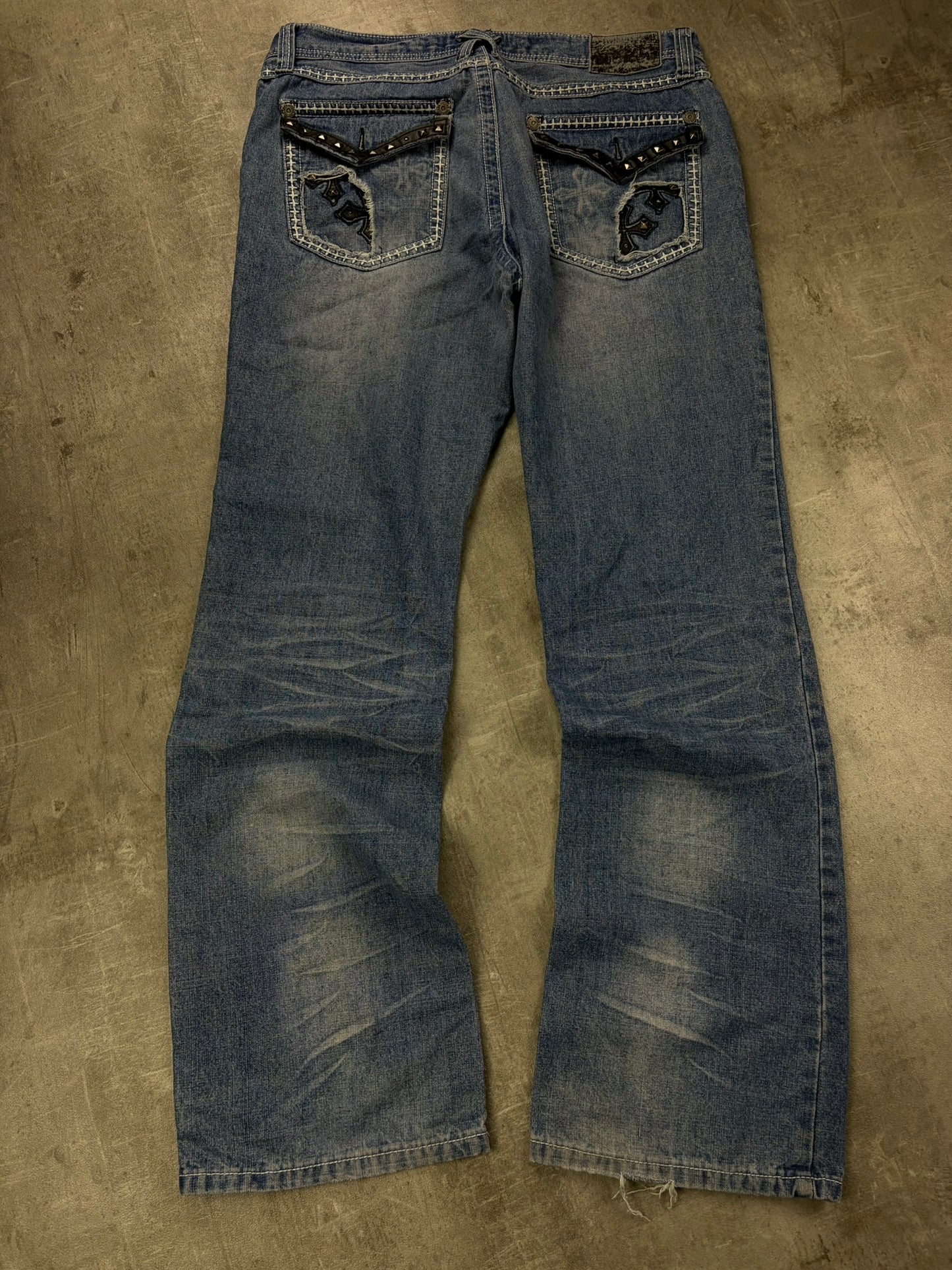 Vintage Y2k Backprint Baggy Jeans
