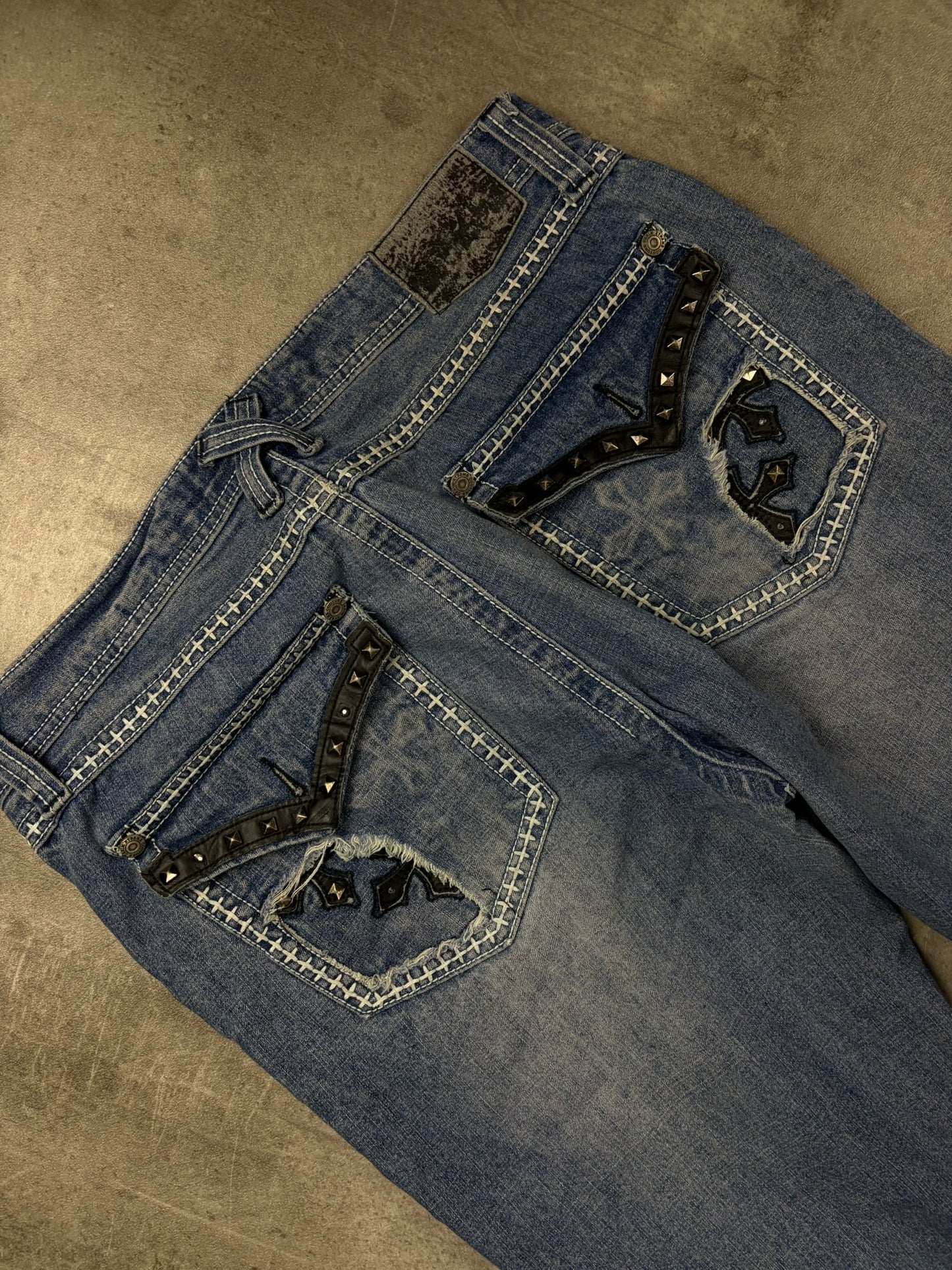 Vintage Y2k Backprint Baggy Jeans