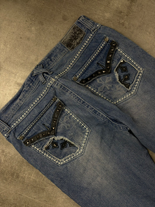Vintage Y2k Backprint Baggy Jeans