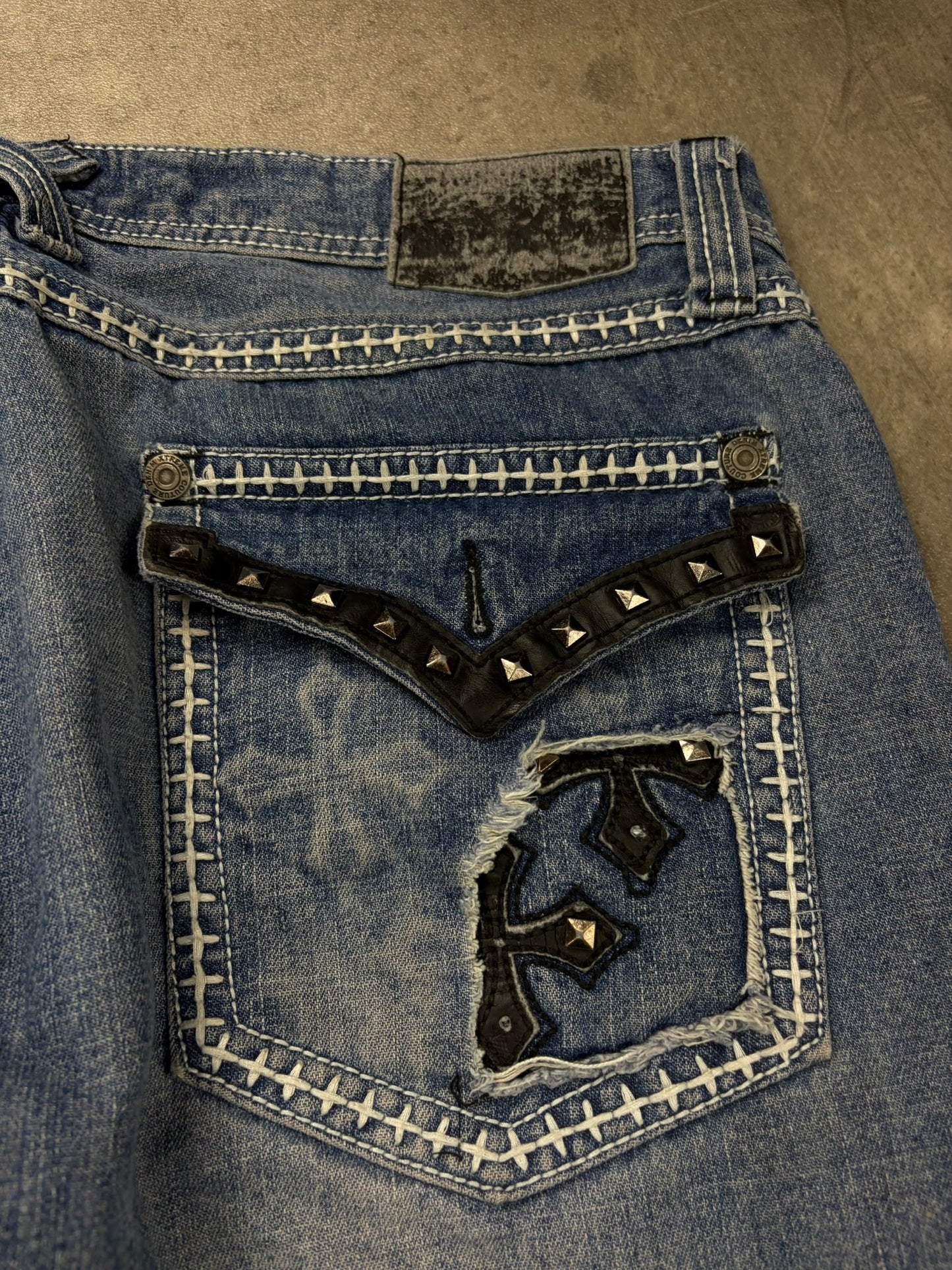 Vintage Y2k Backprint Baggy Jeans