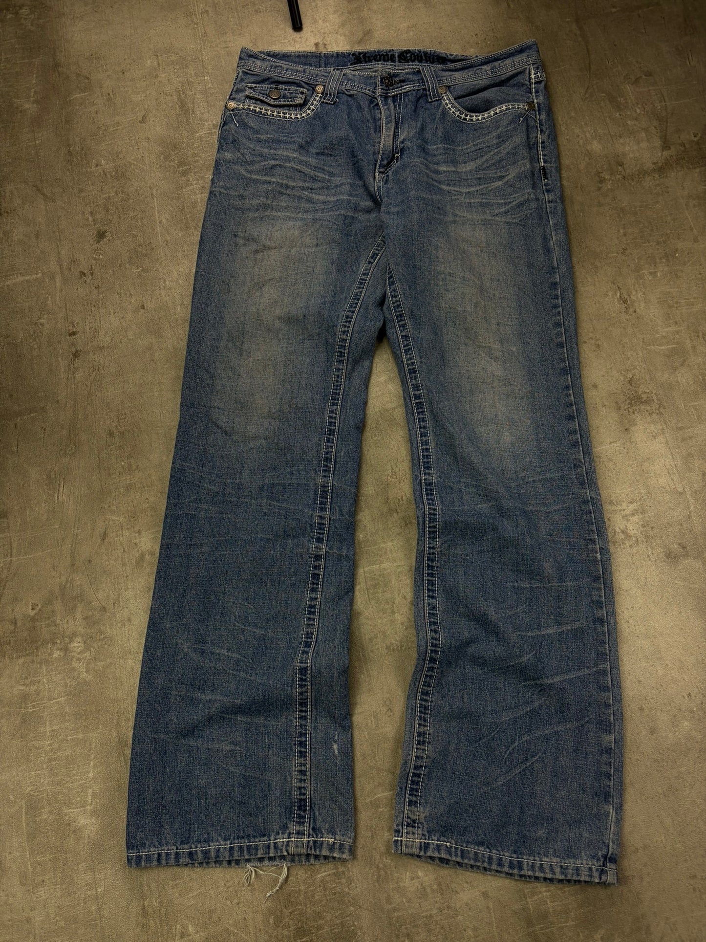 Vintage Y2k Backprint Baggy Jeans