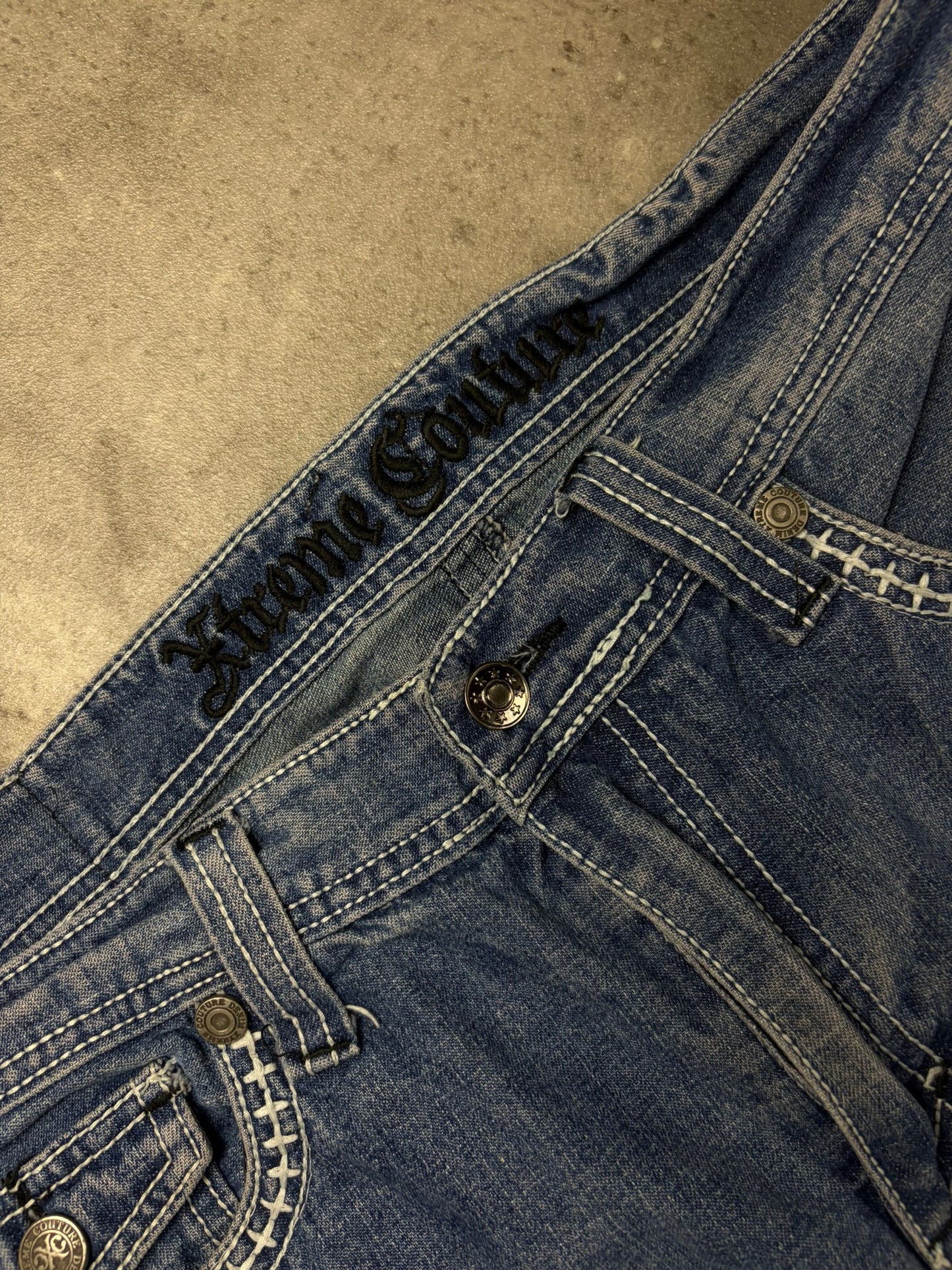 Vintage Y2k Backprint Baggy Jeans