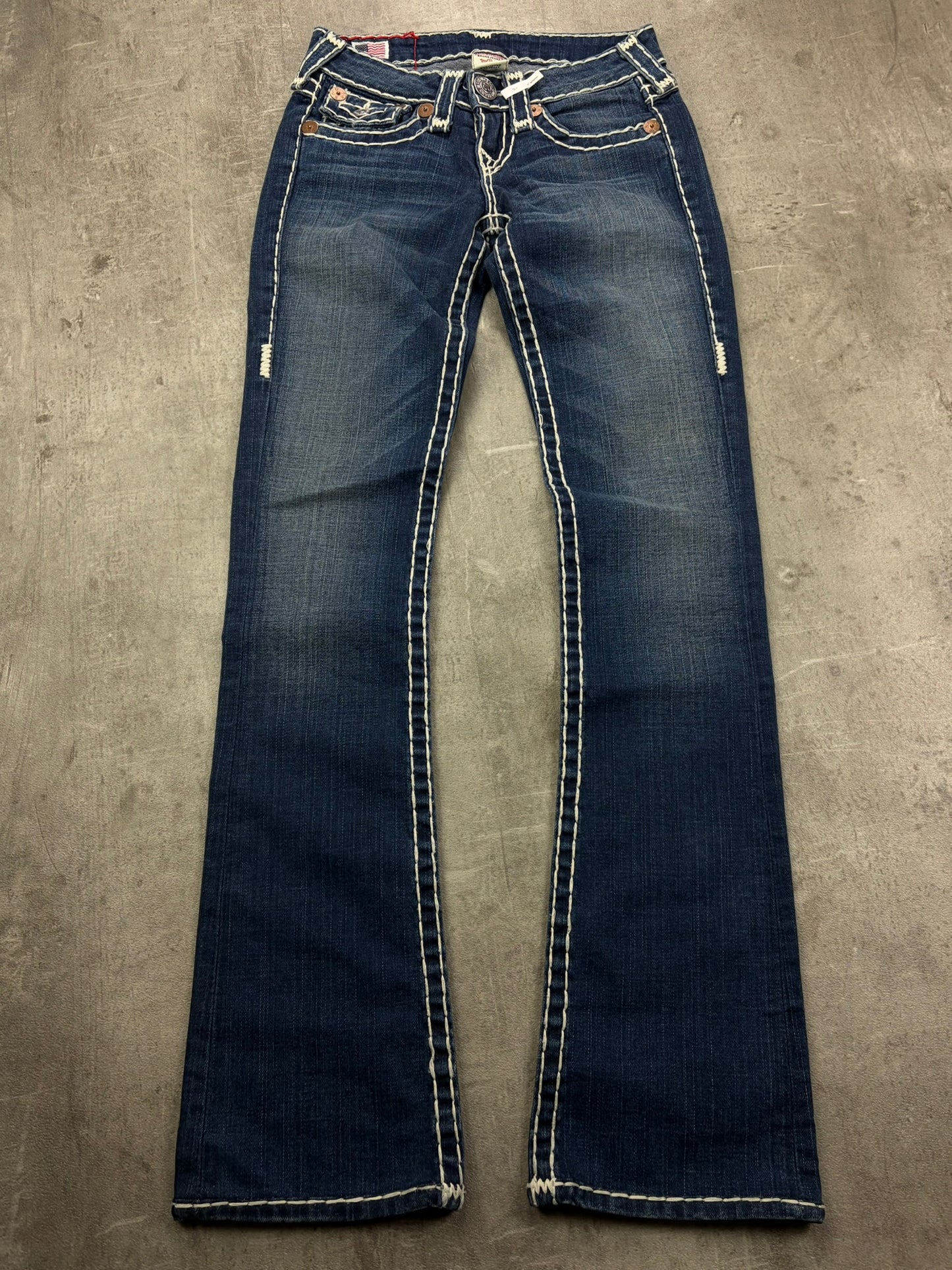 True Religion Jeans Y2K Dicke Nähte Bootcut