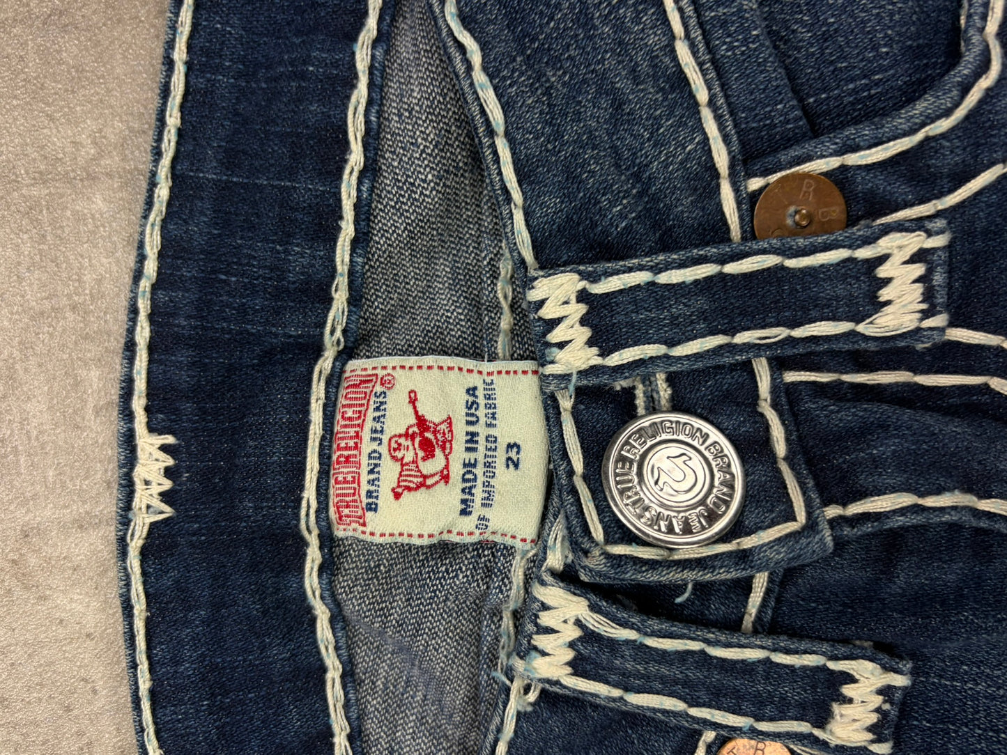 True Religion Jeans Y2K Dicke Nähte Bootcut