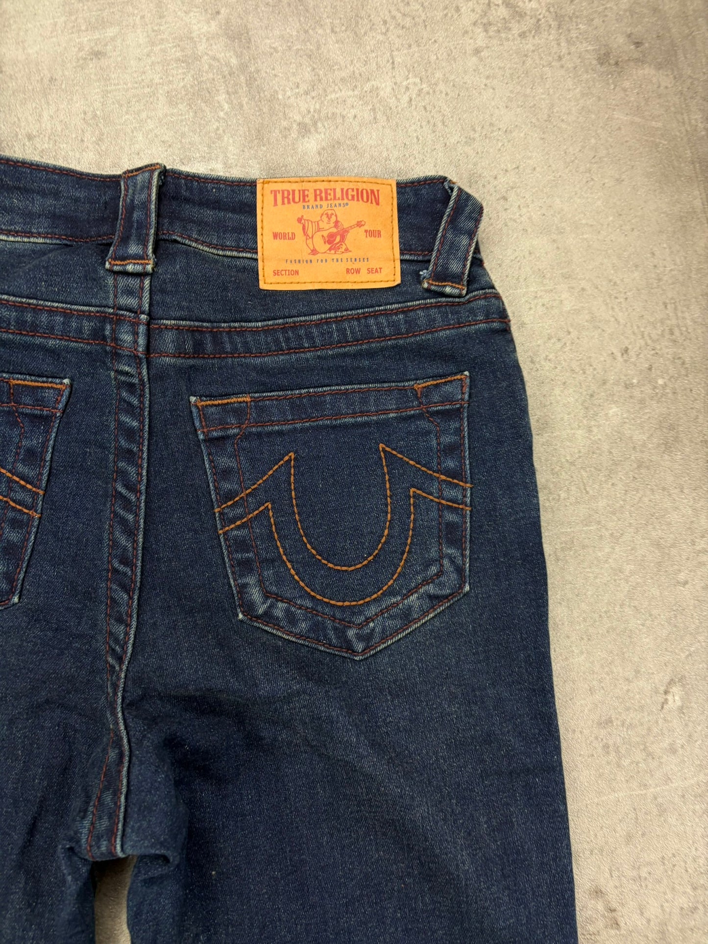 True Religion Jeans Bootcut Low Waist Dicke Nähte