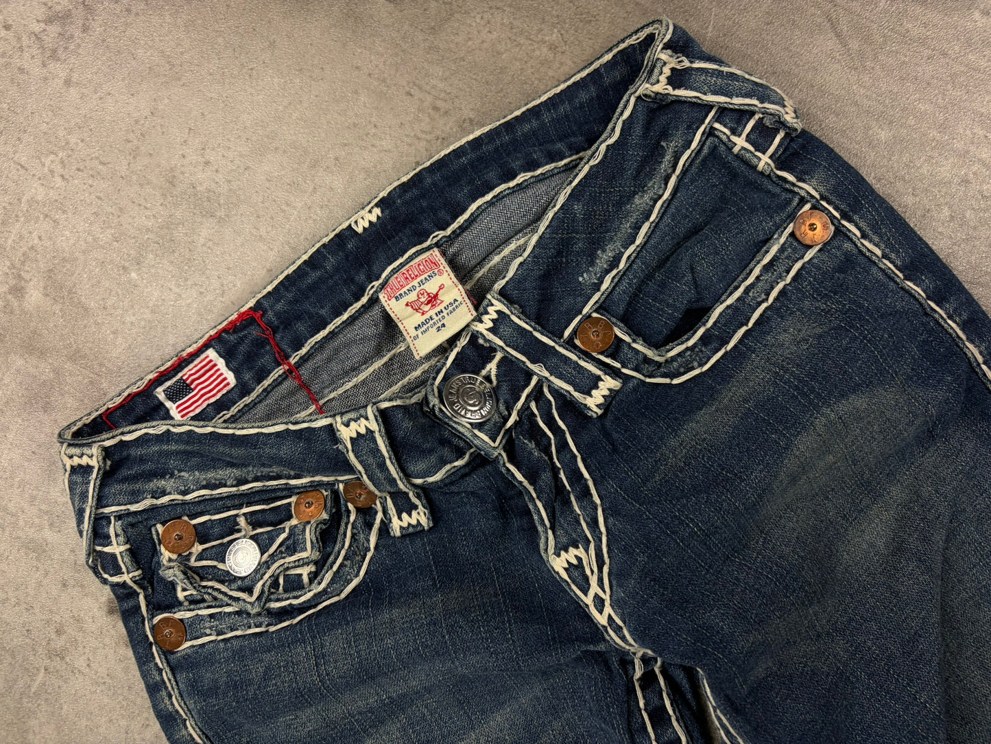 True Religion Jeans Low Rise Vintage Denim
