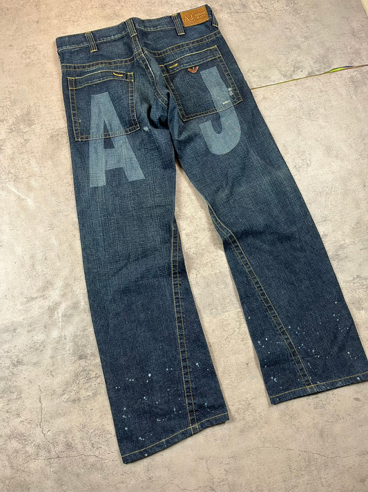 Vintage Y2k Flared Armani Jeans W33